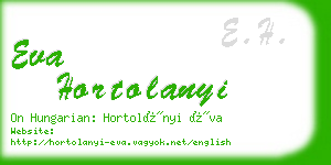 eva hortolanyi business card